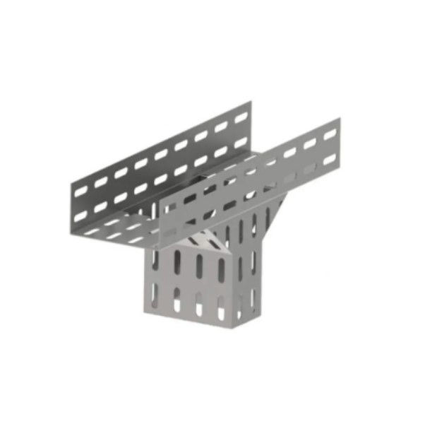 Te Perfurado Vertical Subida Galvanizado a Fogo para Eletrocalha 100x100 mm