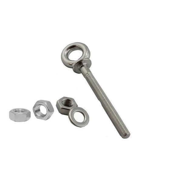 Parafuso Olhal Galvanizado a Fogo 5/8"X162 mm com 3 Porcas e 2 Arruelas para Rede Chapa