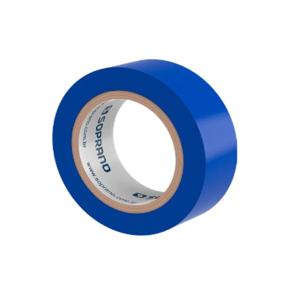 Fita PVC Isolante 750V 80G 18 mmX10 M ESP 0,13 mm Azul Classe C