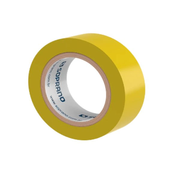 Fita PVC Isolante 750V 80G 19MMX10M ESP 0,13MM Amarela Classe C