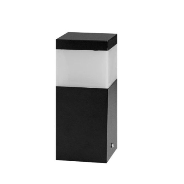 Balizador Alumínio Bivolt E27 Preto 20 cm