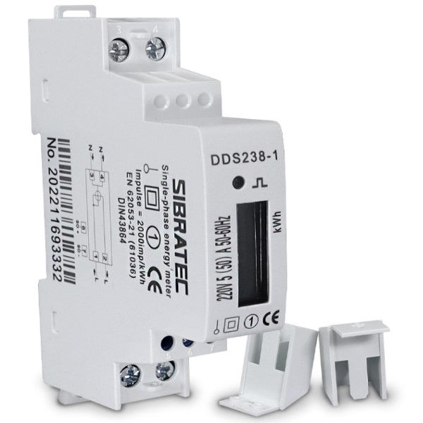 Medidor Digital Energia Ativa Monofásico DDS238-1 Display com 1 Contador 220VCA 50A 119x65x22 mm Medição Direta