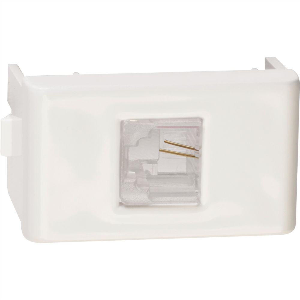 Módulo Módulo Tomada Telefone RJ11 2 Fios PVC Branco Linha Decor