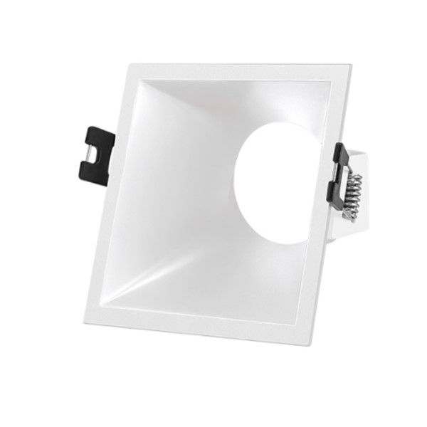 Spot Embutir PVC 9W Angular para Lâmpada LED MR16 Branco Quadrado Piazza