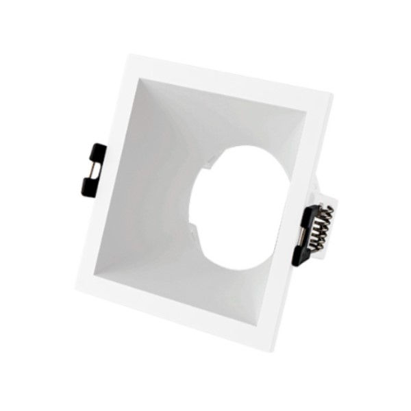 Spot Embutir PVC 9W Recuado para Lâmpada LED MR16 Branco Quadrado Piazza