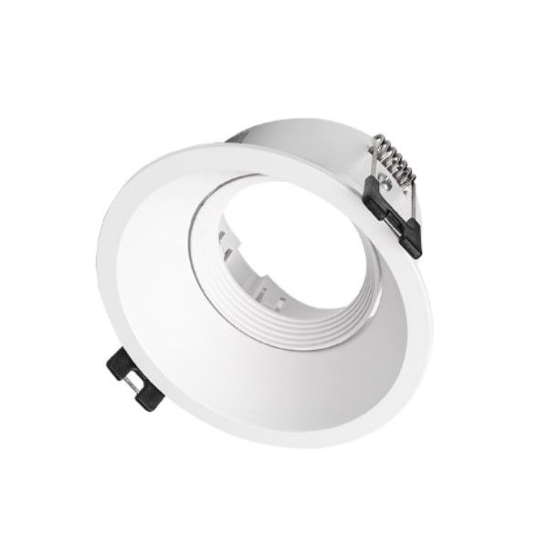 Spot Embutir PVC 9W Direcionável Recuado para Lâmpada LED MR16 Branco Redondo Girare