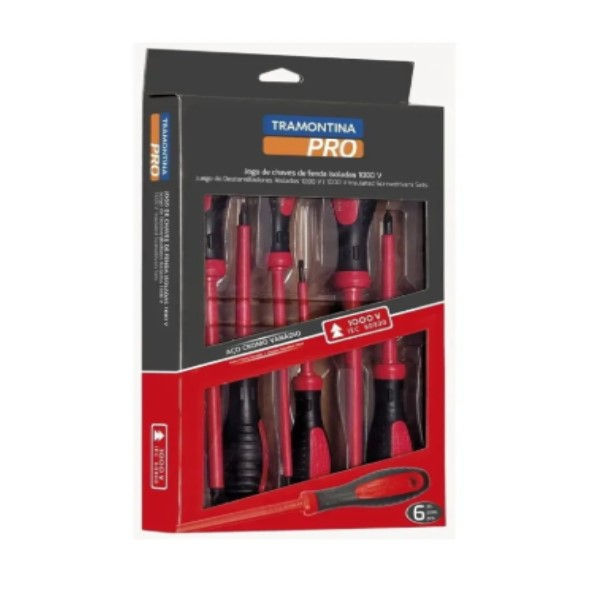 Jogo Chaves Fenda e Philips com 6 Peças 44315/406 Isolada 1000V
