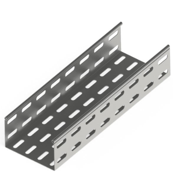 Eletrocalha Estruturada Perfurada Galvanizada Eletrolítica 200x100x3000 mm sem Tampa sem Virola Chapa 26 Equiv Chapa 24