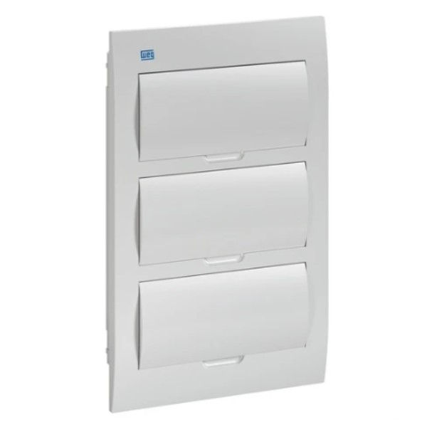 Quadro de Distribuição Quadro de Distribuição PVC Embutir 36 Disjuntores DIN Branco com Tampa