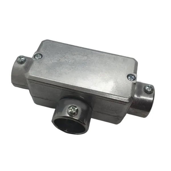 Condulete Alumínio Tipo T 1.1/4" com Rosca BSP com Tampa Cega com Vedação sem Pintura