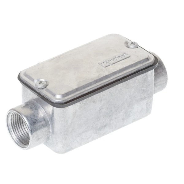 Condulete Alumínio Tipo C 1.1/2" com Rosca BSP com Tampa Cega com Vedação sem Pintura