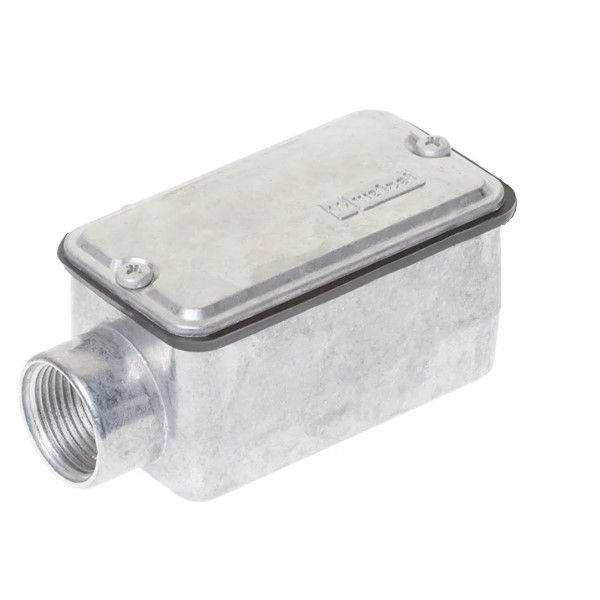 Condulete Alumínio Tipo e 2" com Rosca BSP com Tampa Cega com Vedação sem Pintura