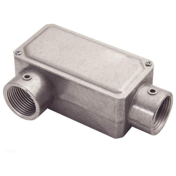 Condulete Alumínio Tipo LR 2" com Rosca BSP com Tampa Cega com Vedação sem Pintura