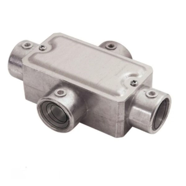 Condulete Alumínio Tipo X 2" com Rosca BSP com Tampa Cega com Vedação sem Pintura