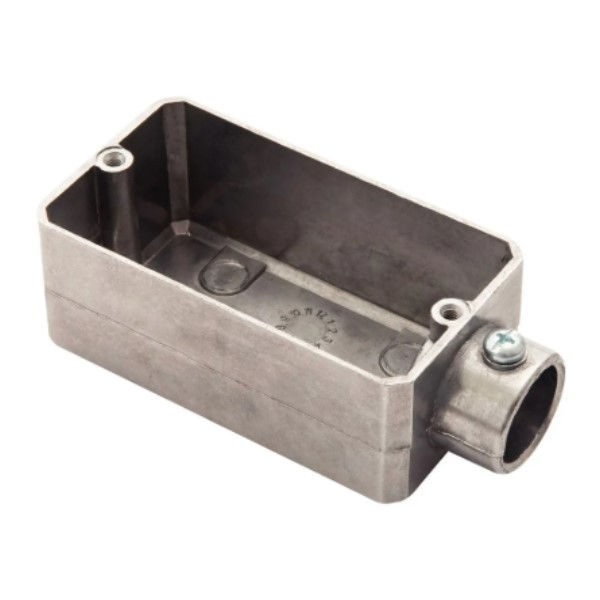 Condulete Alumínio Tipo e 1" sem Rosca sem Tampa sem Vedação sem Pintura IP20