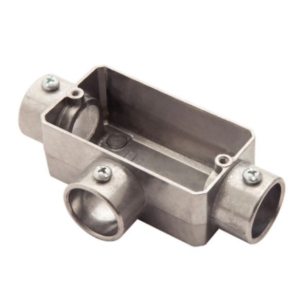 Condulete Alumínio Tipo T 1" sem Rosca sem Tampa sem Vedação sem Pintura IP20