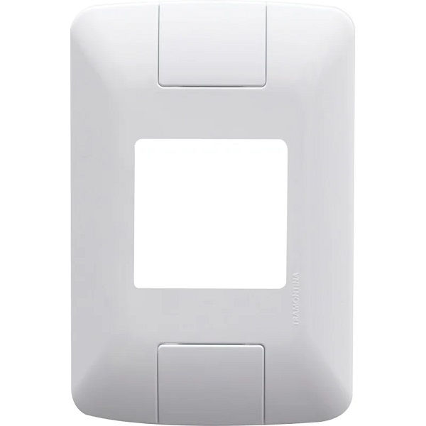 Placa PVC para 2 Módulos 4x2 Branca Linha Aria