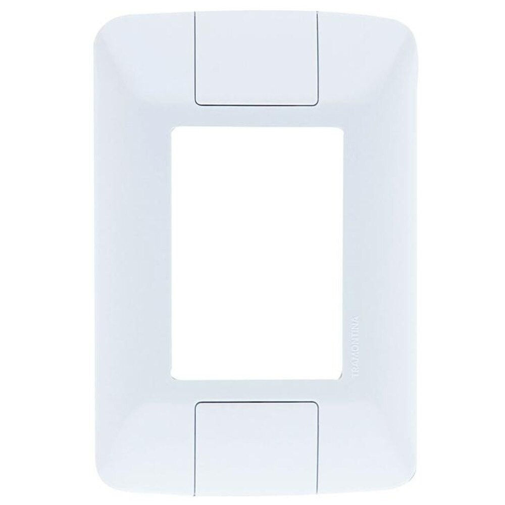 Placa PVC para 3 Módulos 4x2 Branca Linha Aria (Venda Embalagem com 120 Pecas)
