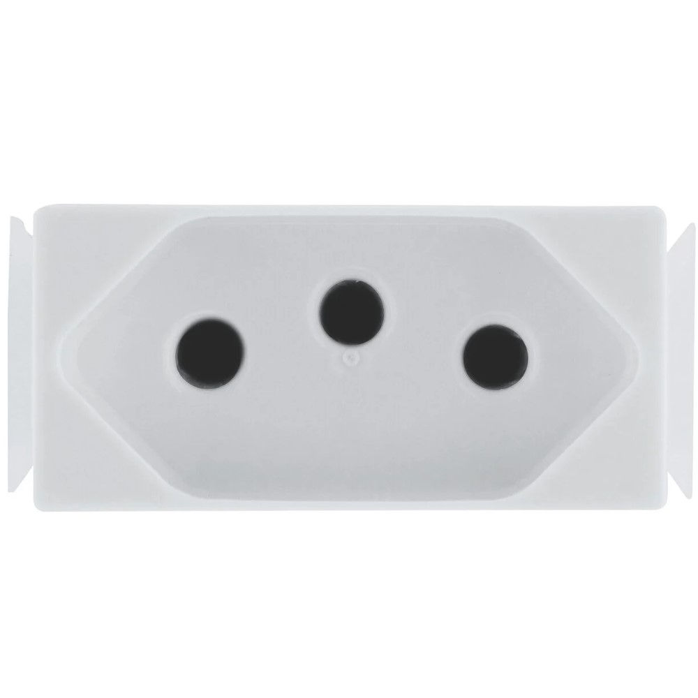 Módulo Módulo Tomada NBR 2P+T 20A/250VCA PVC Branco Linha Aria