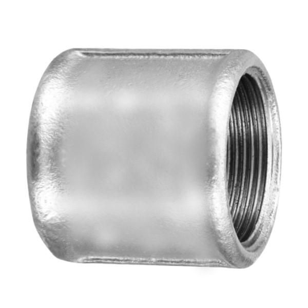 Luva Ferro Maleável Galvanizado a Fogo 1/2" com Rosca BSP