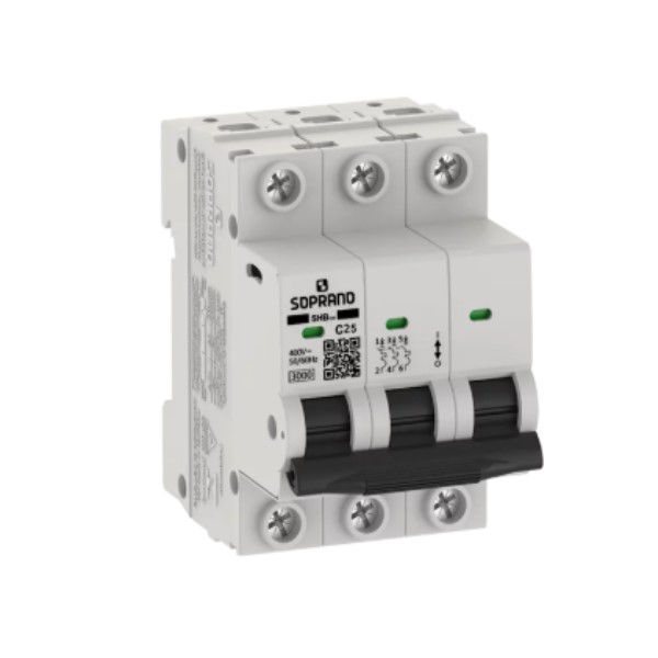 Disjuntor Termomagnético Fixo Tripolar SHB3 C 20A 5 KA/3 KA 220/380VCA DIN