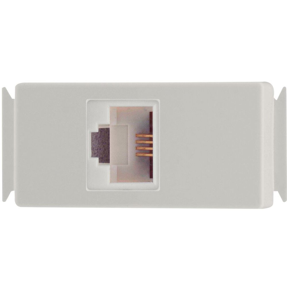 Módulo Módulo Tomada Telefone RJ11 4 Fios PVC Branco Linha Aria