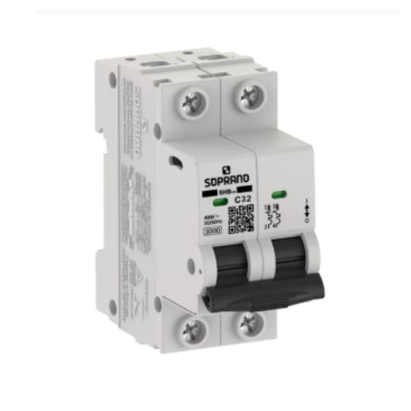 Disjuntor Termomagnético Fixo Bipolar SHB2 C 32A 5 KA/3 KA 220/380VCA DIN
