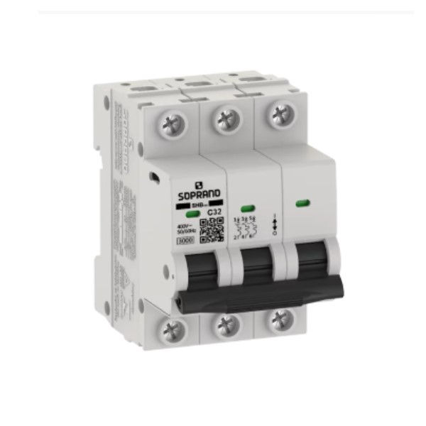 Disjuntor Termomagnético Fixo Tripolar SHB3 C 40A 5 KA/3 KA 220/380VCA DIN
