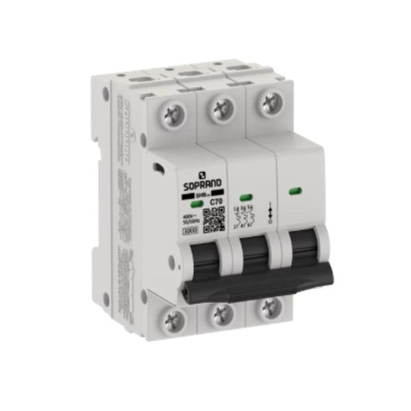 Disjuntor Termomagnético Fixo Tripolar SHB3 C 70A 5 KA/3 KA 220/380VCA DIN