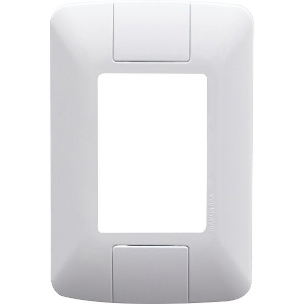 Placa PVC para 3 Módulos 4x2 Branca Linha Aria