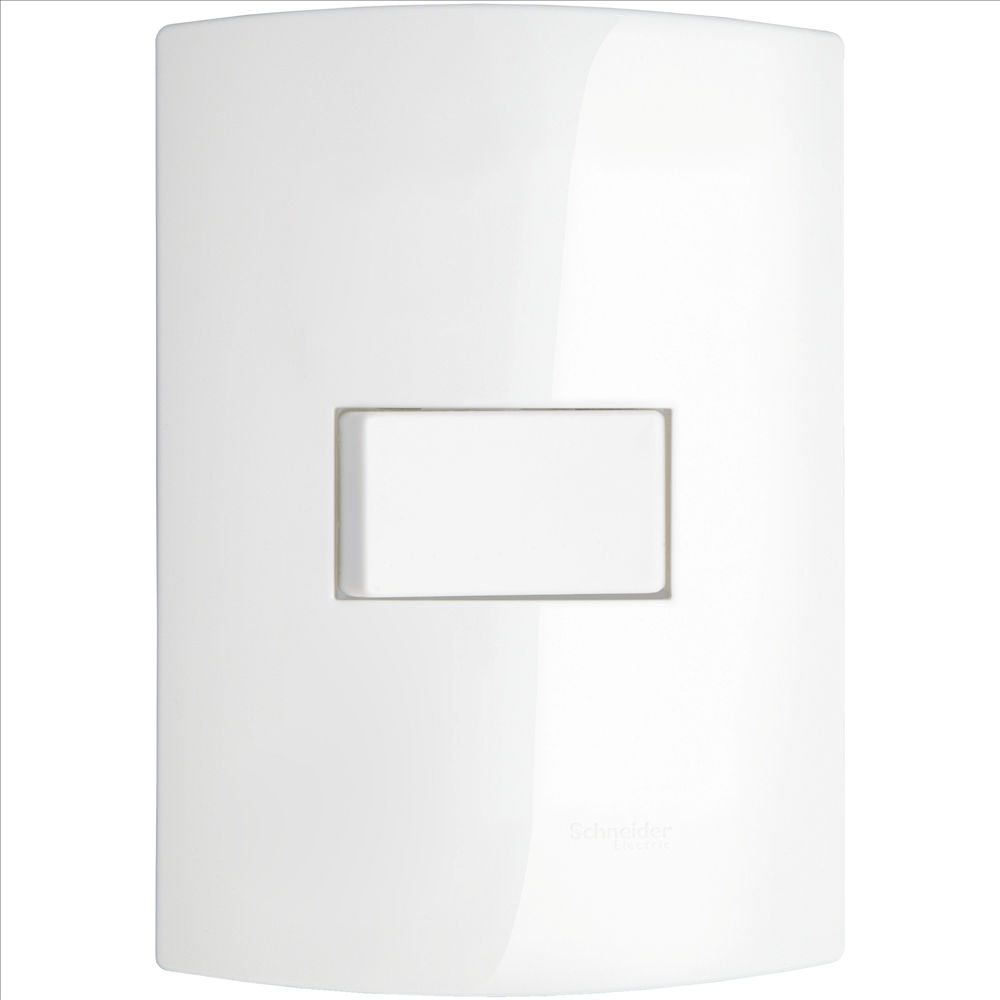 Interruptor Embutir 1 Tecla Paralela Horizontal 10A/250VCA 4x2 Branco Linha Lumen com Placa