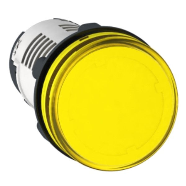 Sinaleiro Led PVC Monobloco Lente Lisa com LED 22 mm 230VCA Amarelo