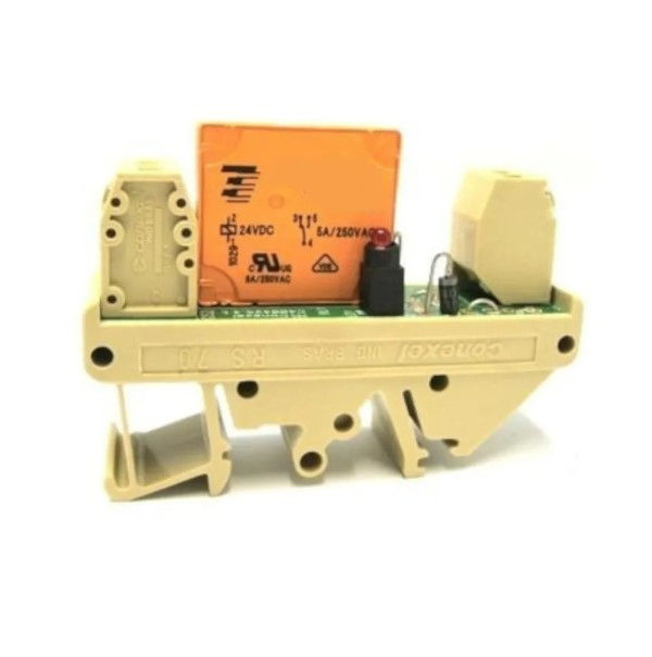 Acoplador Relé Acoplador Relé 24VCC Contatos 2NA com LED Vermelho 5A Largura 12 mm para Trilho DIN Conexão para Parafusos