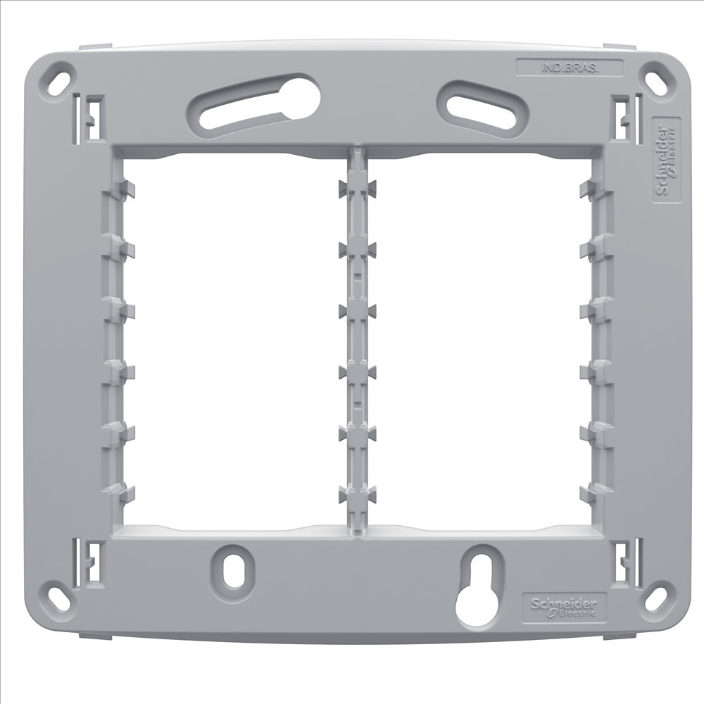 Suporte 6 Módulos para Placa PVC 4x4 Cinza Miluz