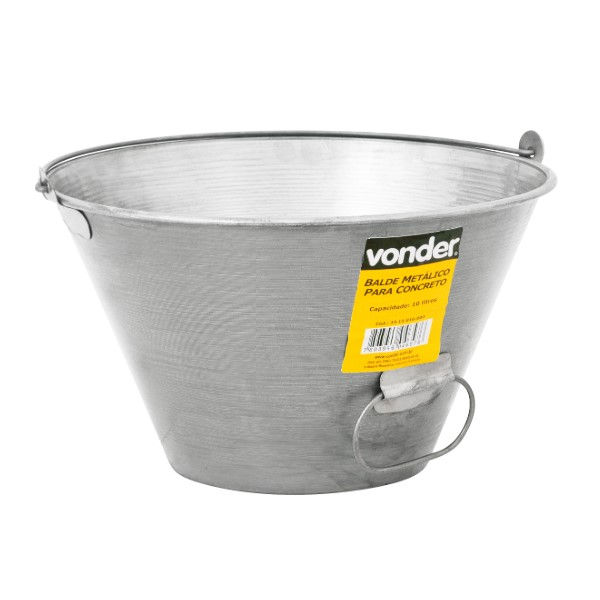Balde Para Concreto com Alça 10 Litros Metálico