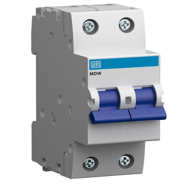 Disjuntor Termomagnético Fixo Bipolar MDW C 6A 5 KA/3 KA 220/380VCA DIN