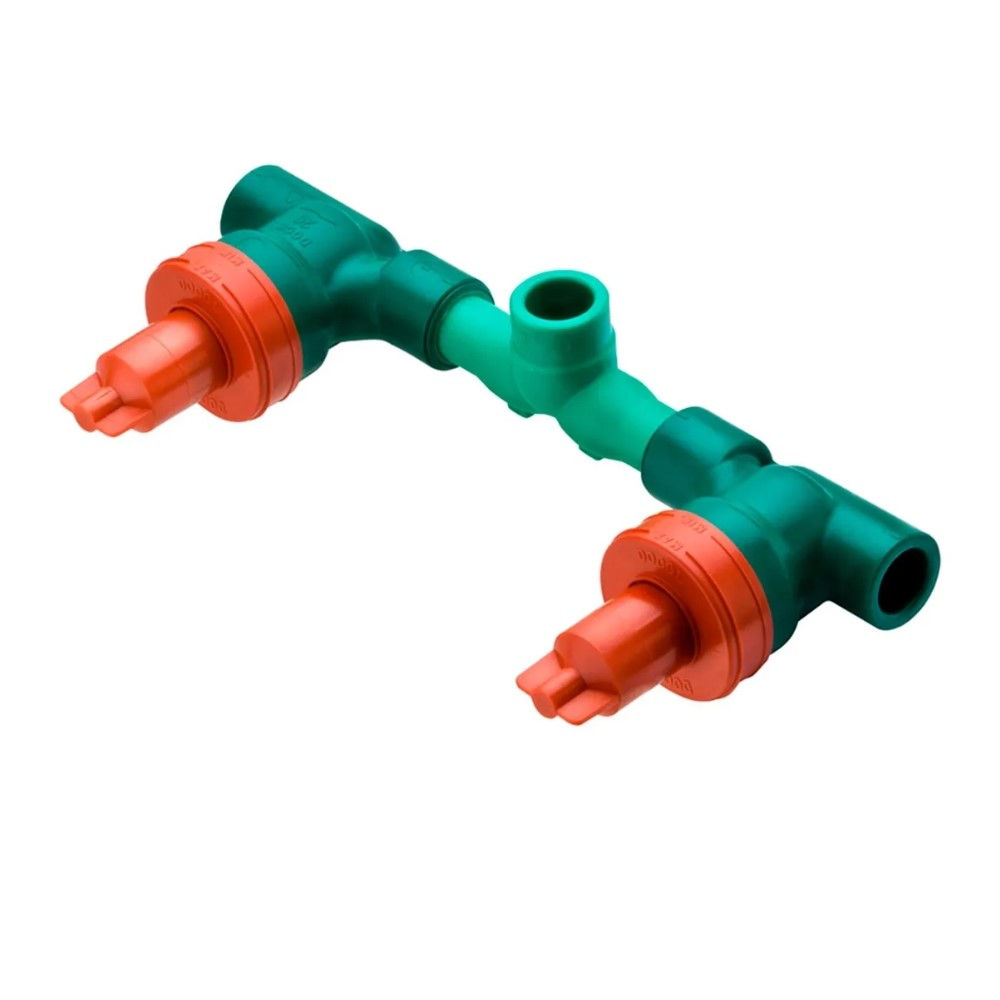 Base PPR Misturador para Chuveiro 25 mm Verde