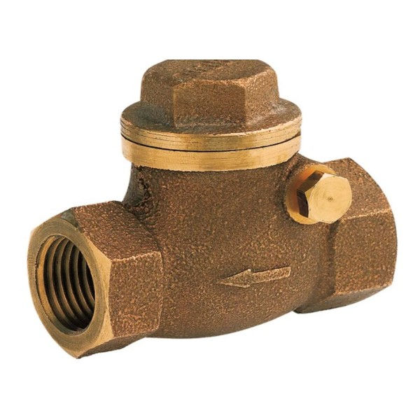 Válvula Válvula Ligas de Cobre Retenção Horizontal com Portinhola 1.1/4" Água Fria