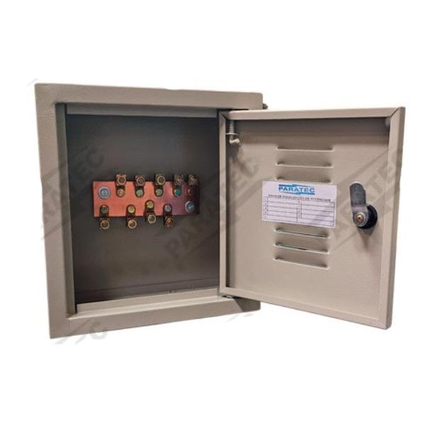 Caixa Equalização Sobrepor com 9 Terminais Chapa 300x300 mm Cinza