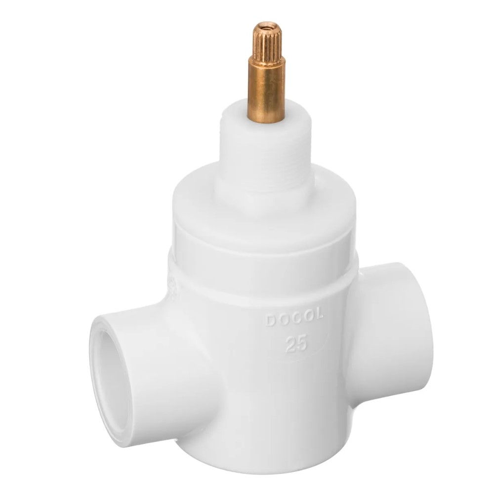 Base PVC Registro Gaveta 25 mm Branco Basetec