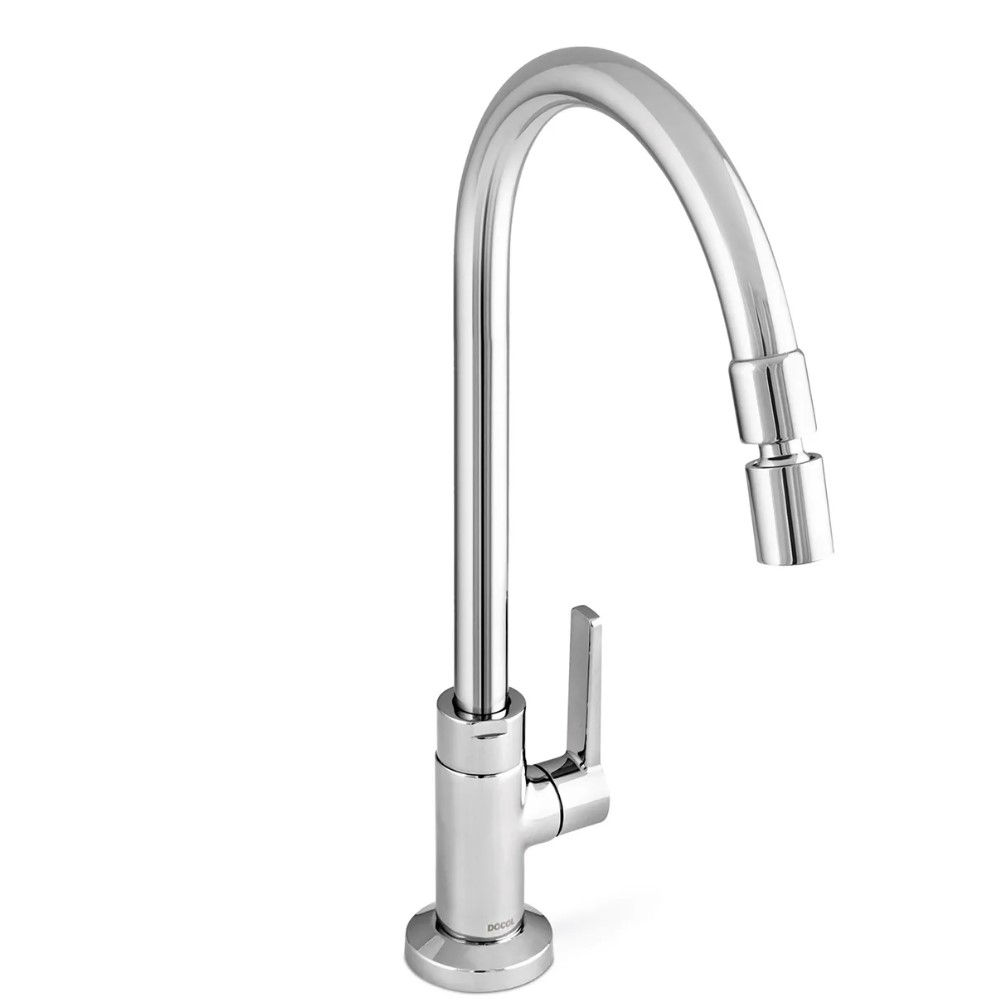 Torneira Cozinha Ligas de Cobre Acionamento Alavanca para Bancada 1/2" Cromada Alta Gali