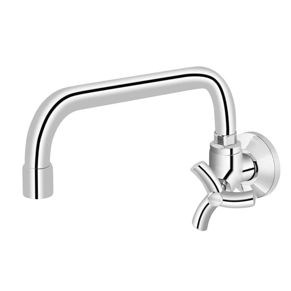 Torneira Cozinha Ligas de Cobre Acionamento Rotativo para Parede 1/2" e 3/4" Cromada Baixa Primor