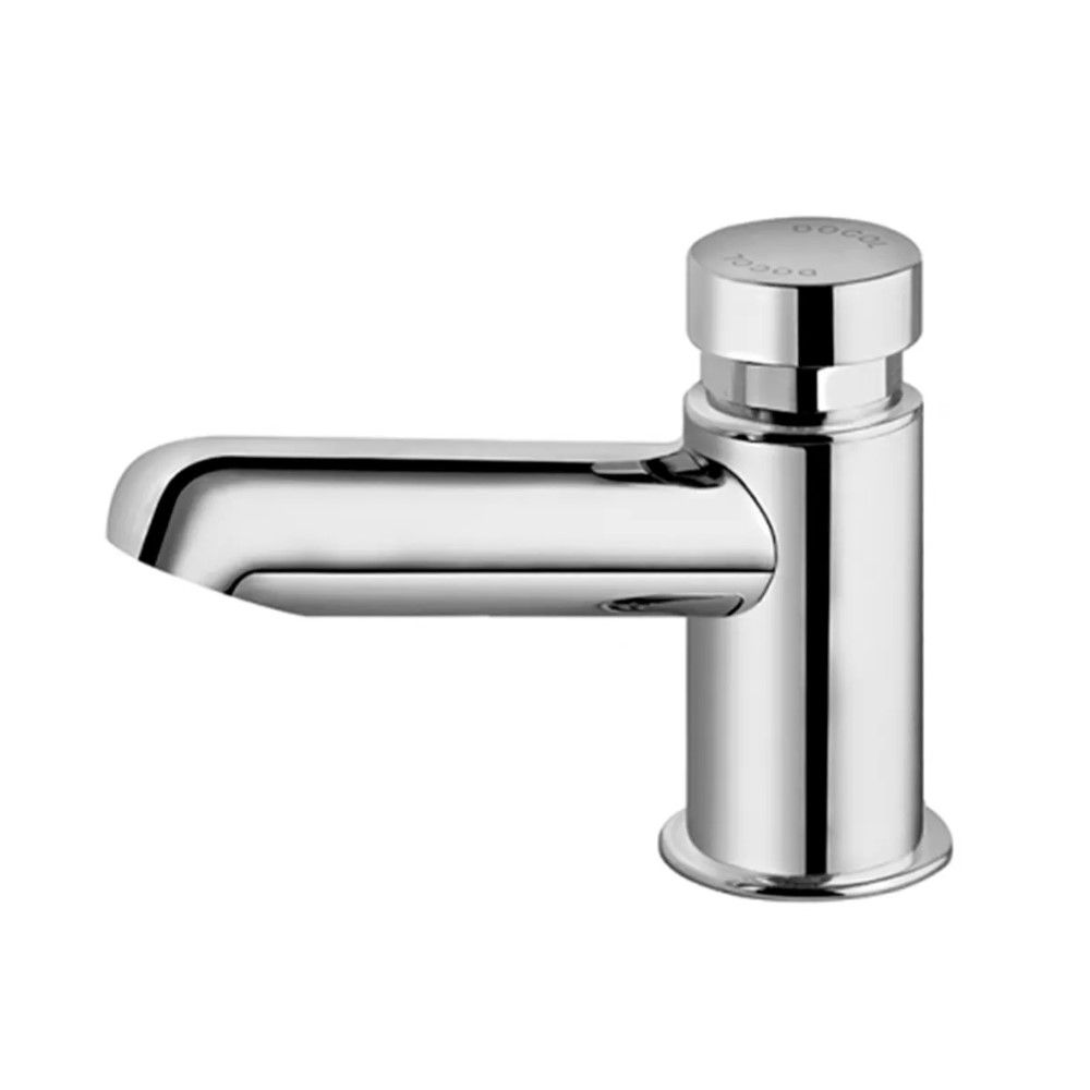 Torneira Lavatório Ligas de Cobre Fechamento Automático para Balcão 1/2" Cromada Baixa Pressmatic Alfa Ciclo Fixo