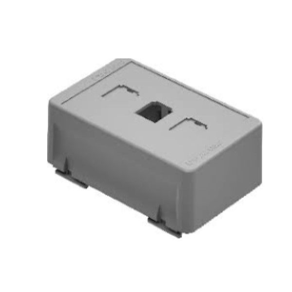 Caixa Sobrepor Porta Equipamento ABS para 3 RJ45 Panduit 38x73x111 mm Branco Standard