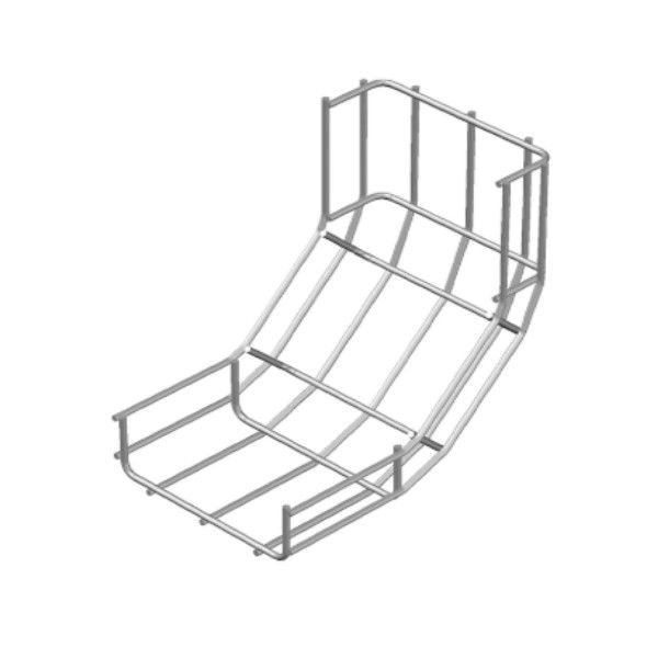Curva 90G Vertical Galvanizada a Fogo Interna para Leito Aramado 100x100 mm