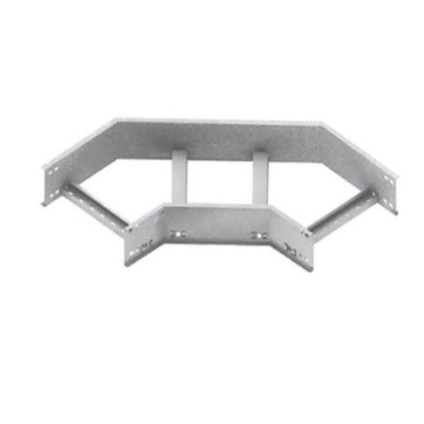 Curva 90G Horizontal Galvanizada a Fogo para Leito 400x100 mm com Aba Externa Chapa 18/18