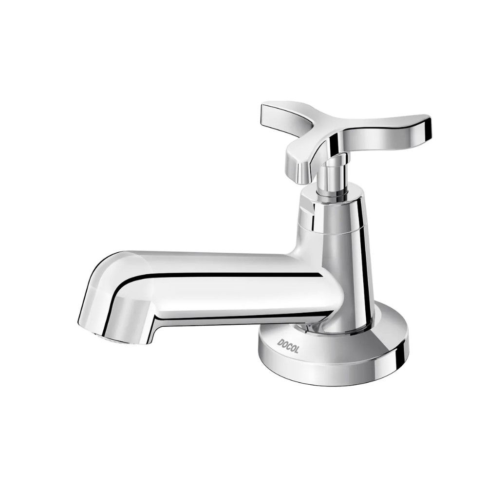 Torneira Lavatório Ligas de Cobre para Balcão 1/4" de Volta 1/2" Cromada Baixa Nova Pertutti