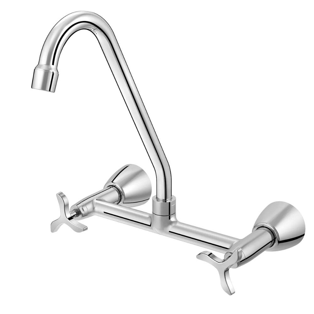 Misturador Ligas de Cobre Cozinha Alta Móvel Parede 1/2" e 3/4" Cromado Pertutti