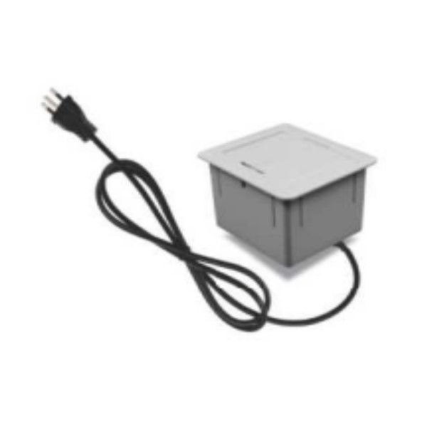 Caixa Embutir ABS para 2 Módulos 80x65x90 mm Preta Universal Tampa Retrátil