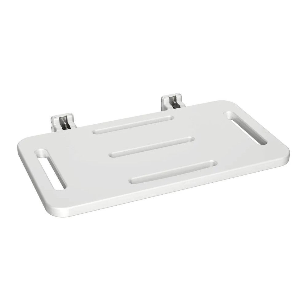 Banco Articulado Aço INOX para Lavatório 700x390 mm Branco com Parafuso e Bucha NBR9050 Benefit
